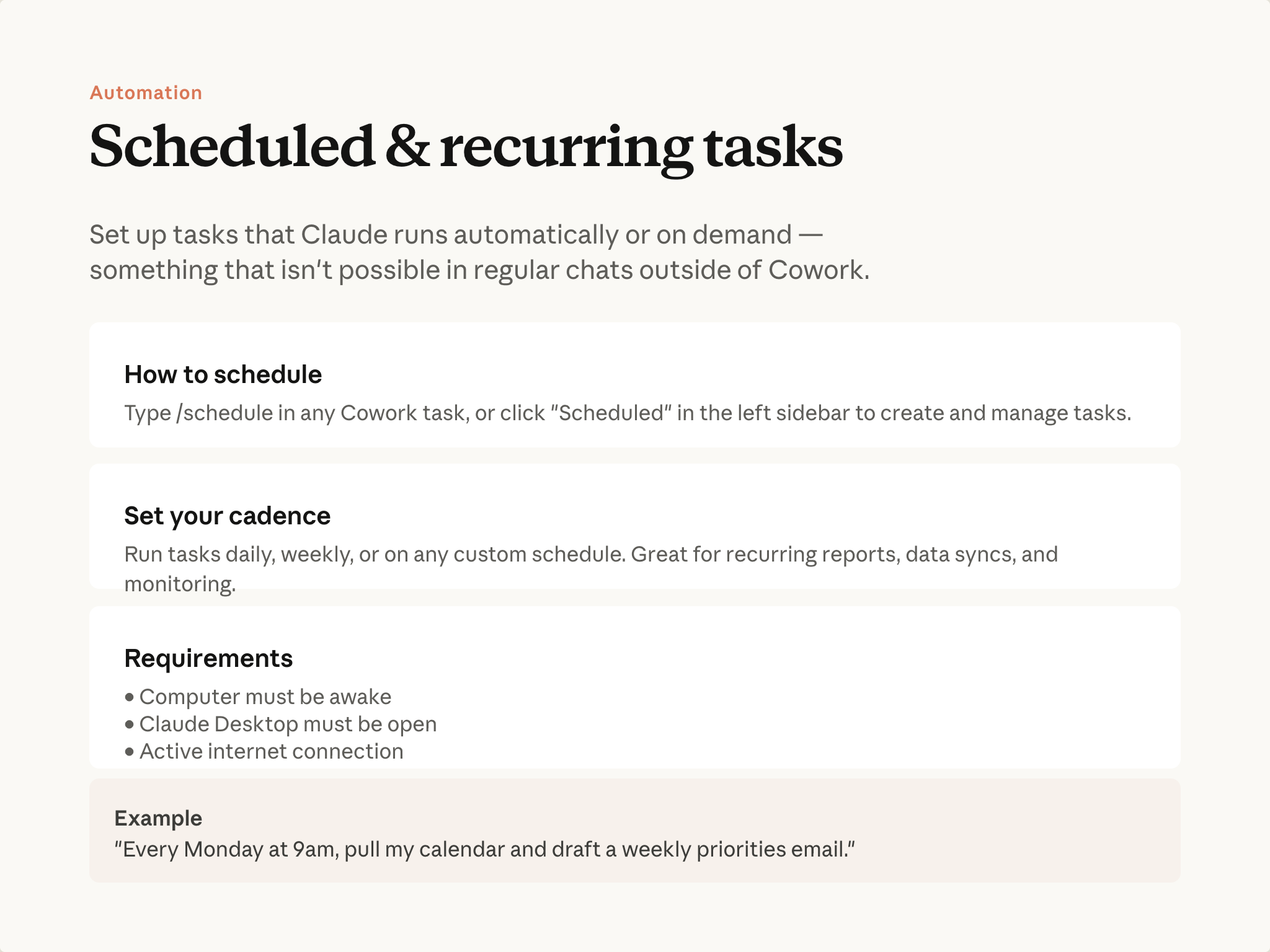 Scheduled tasks: how they work and what they need