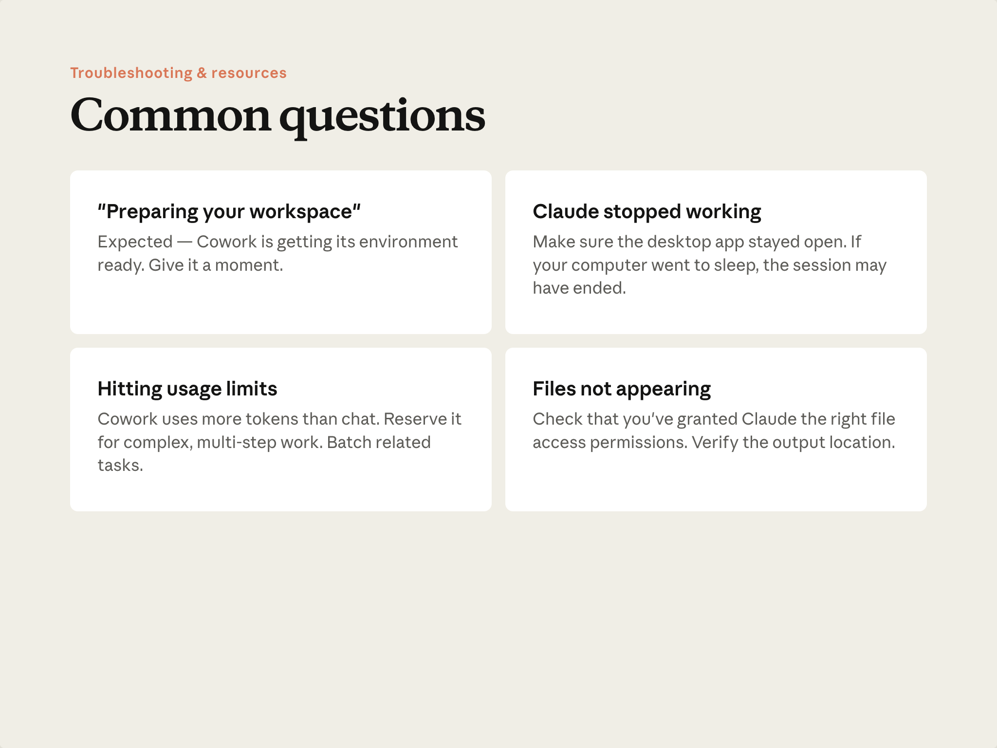 Troubleshooting: common questions